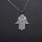 Hamesh Hamsa Fatima Hand Pendant Necklace - Elementsofthewitch