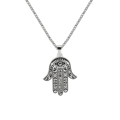 Hamesh Hamsa Fatima Hand Pendant Necklace - Elementsofthewitch
