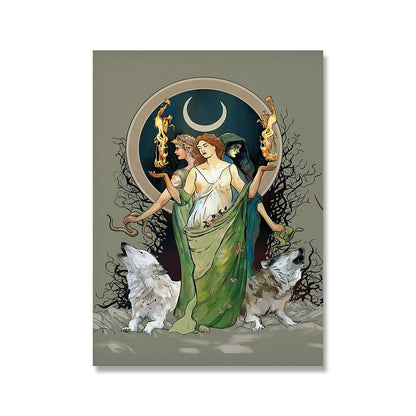 Hecate Canvas Paintings - Elementsofthewitch