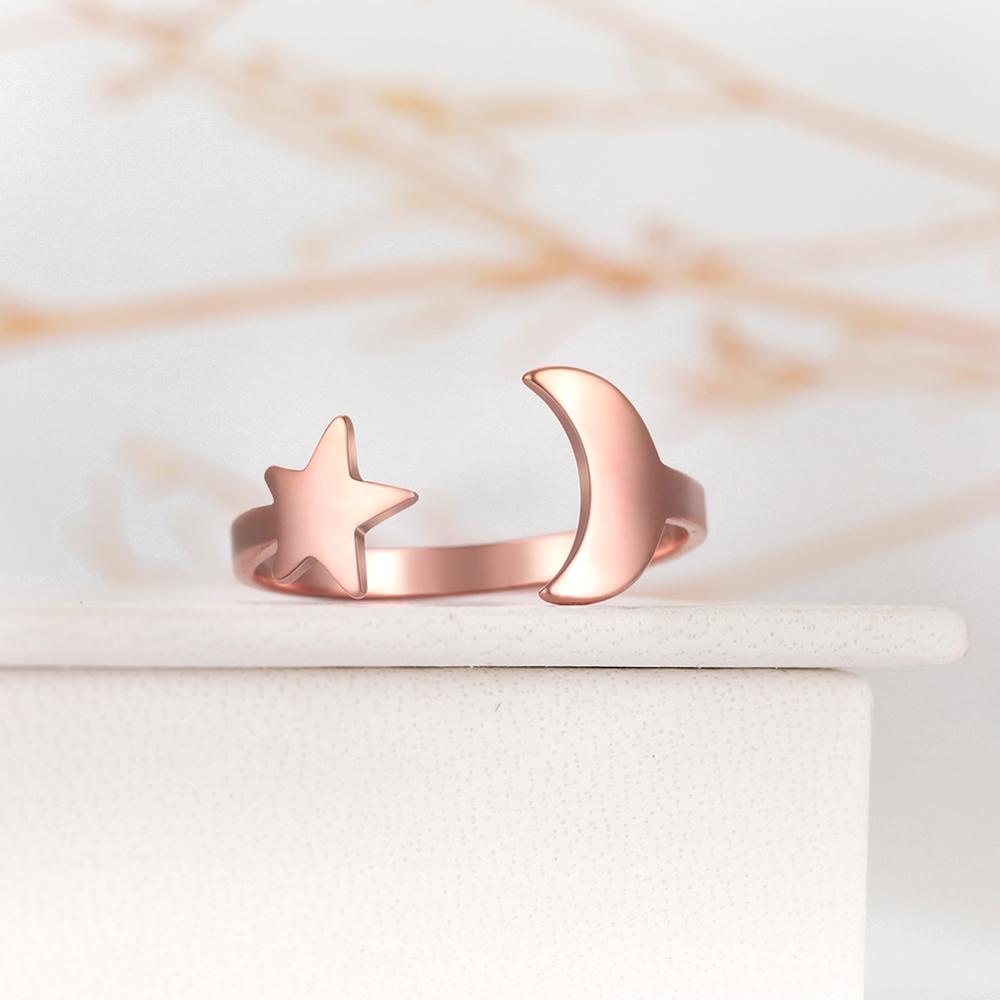 Lovely Moon Star Ring - Elementsofthewitch