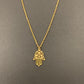 Luna Hamsa Hand Pendant Necklace - Elementsofthewitch