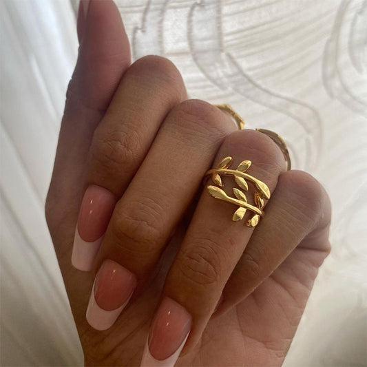 Olive Tree Branch Ring - Elementsofthewitch
