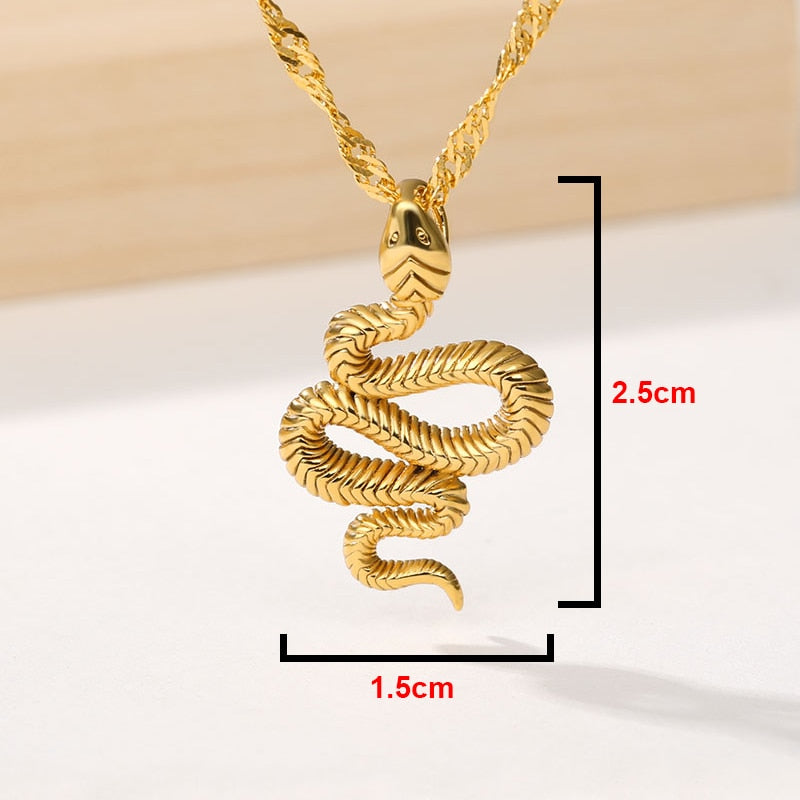 Snake Pendant Necklace - Elementsofthewitch