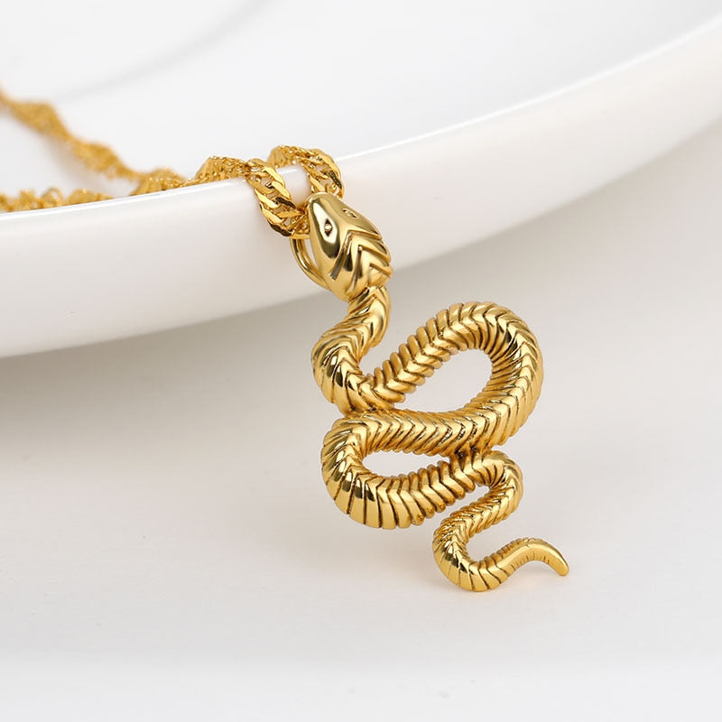 Snake Pendant Necklace - Elementsofthewitch