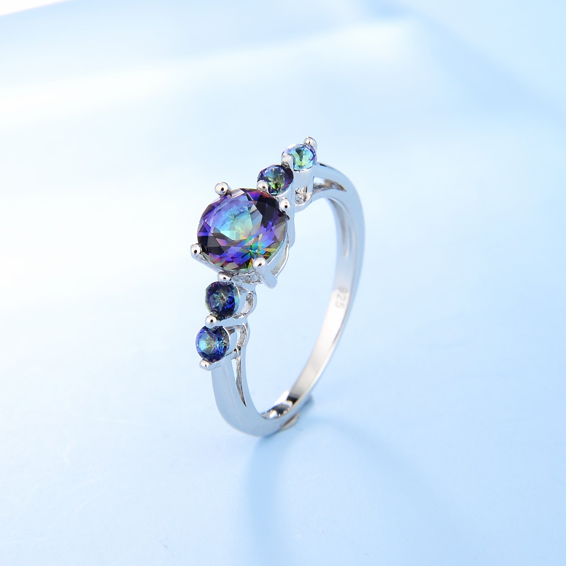 Sterling Silver Natural Stone Ring - Elementsofthewitch
