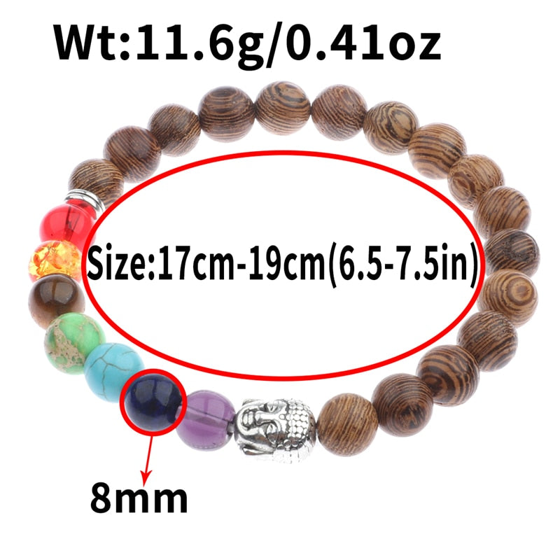 Natural Wooden Beaded Bracelet - Elementsofthewitch