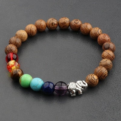 Natural Wooden Beaded Bracelet - Elementsofthewitch