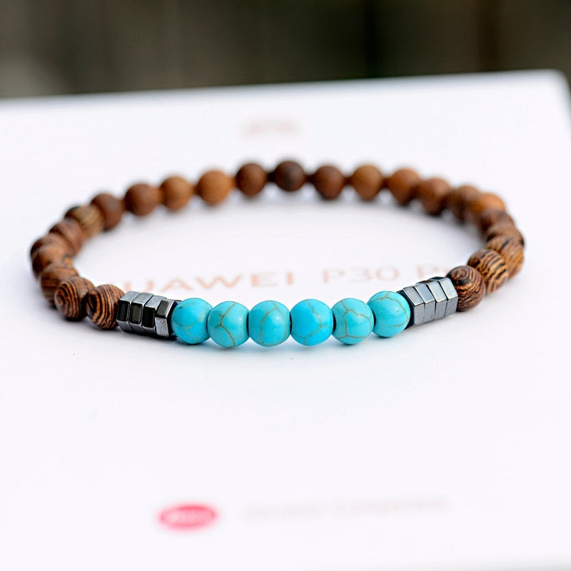 Natural Wood Beads Bracelet - Elementsofthewitch