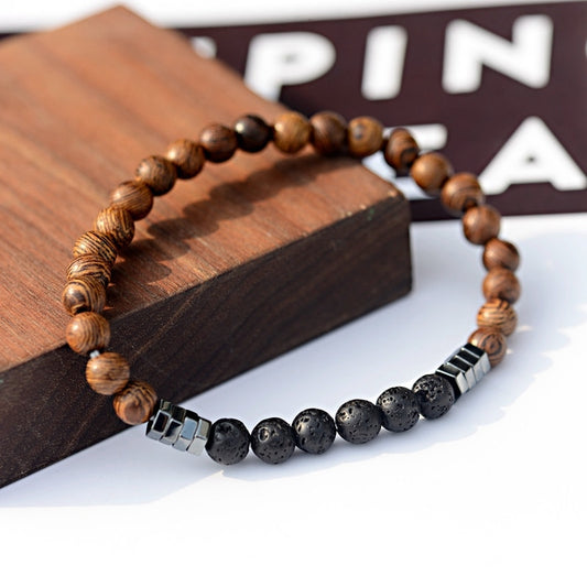 Natural Wood Beads Bracelet - Elementsofthewitch