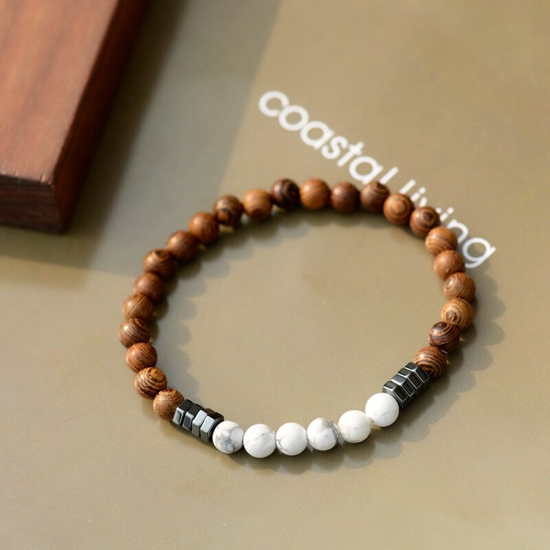 Natural Wood Beads Bracelet - Elementsofthewitch