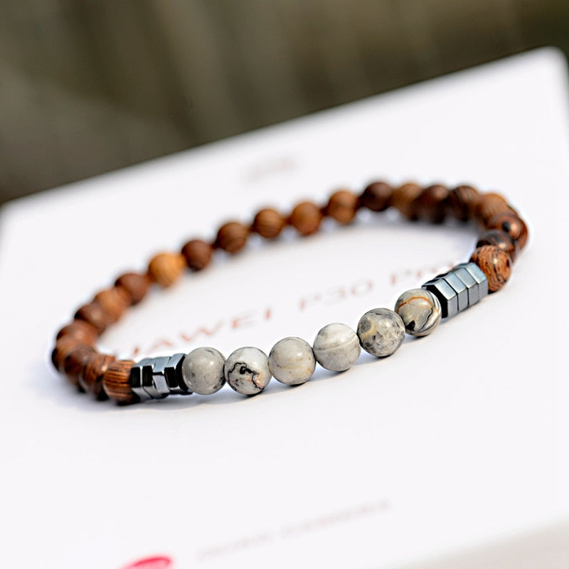 Natural Wood Beads Bracelet - Elementsofthewitch