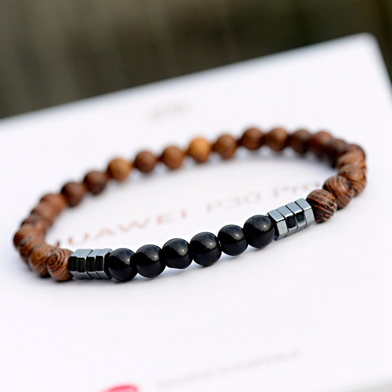 Natural Wood Beads Bracelet - Elementsofthewitch