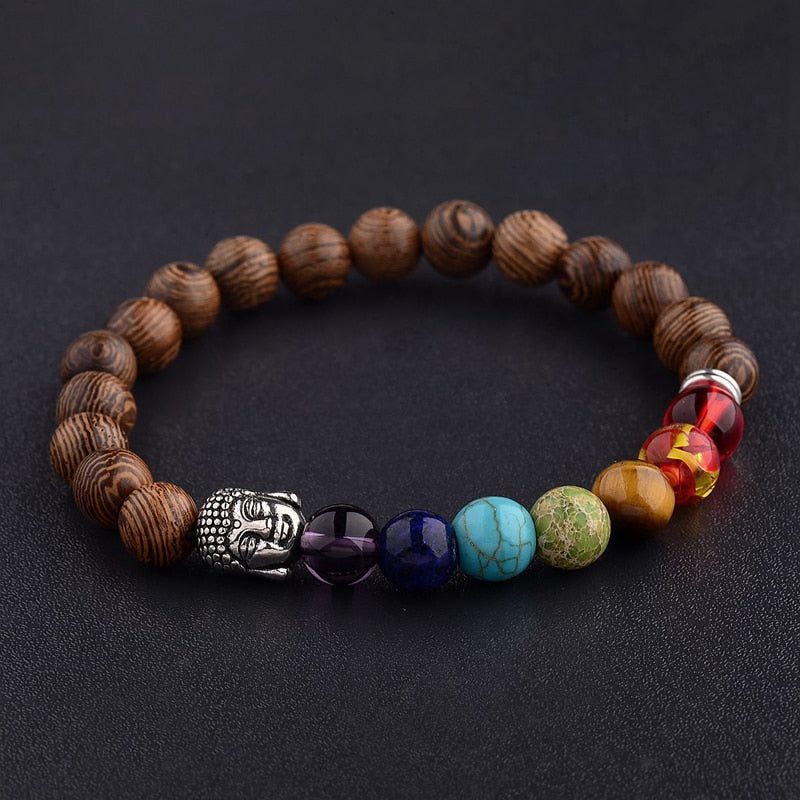 Natural Wooden Beaded Bracelet - Elementsofthewitch