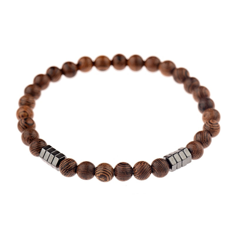 Natural Wood Beads Bracelet - Elementsofthewitch