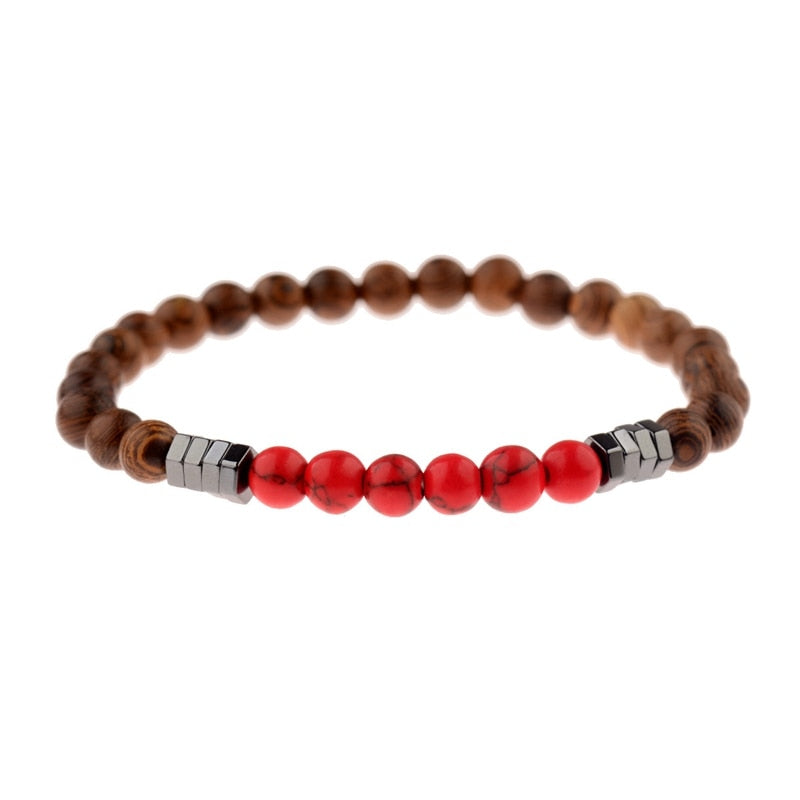 Natural Wood Beads Bracelet - Elementsofthewitch