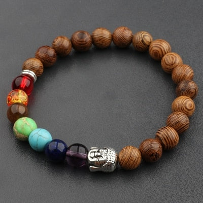 Natural Wooden Beaded Bracelet - Elementsofthewitch