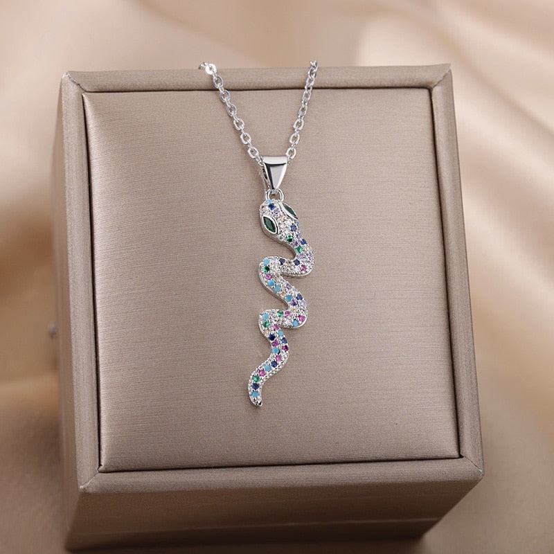 Snake Pendant Necklace - Elementsofthewitch