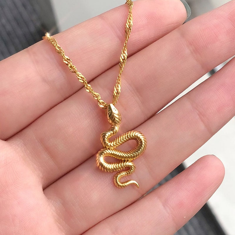 Snake Pendant Necklace - Elementsofthewitch