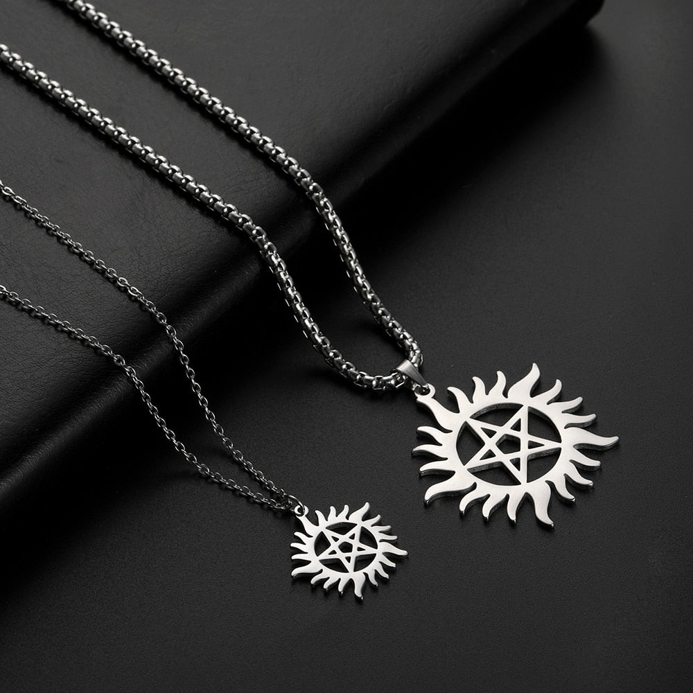 Shining Sun Pentagram Necklace - Elementsofthewitch