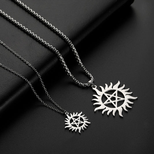 Shining Sun Pentagram Necklace - Elementsofthewitch