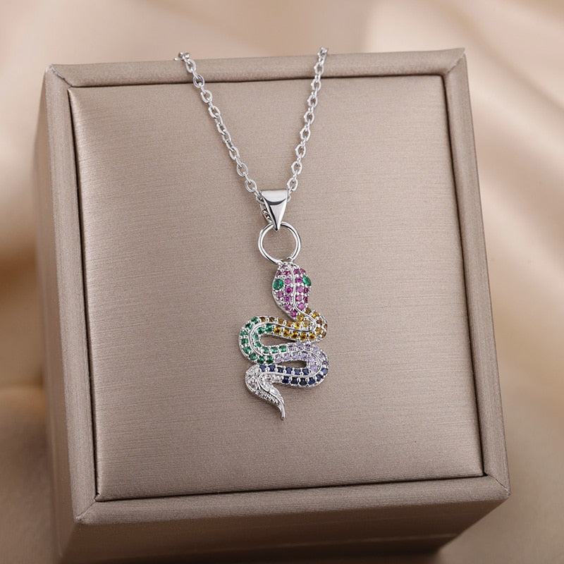 Snake Pendant Necklace - Elementsofthewitch
