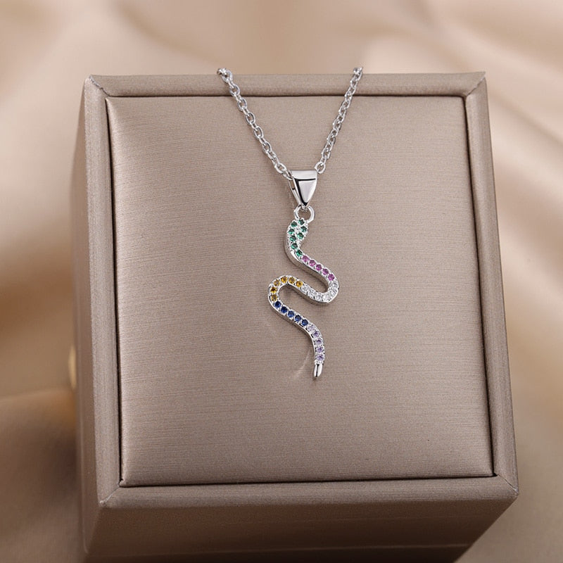 Snake Pendant Necklace - Elementsofthewitch
